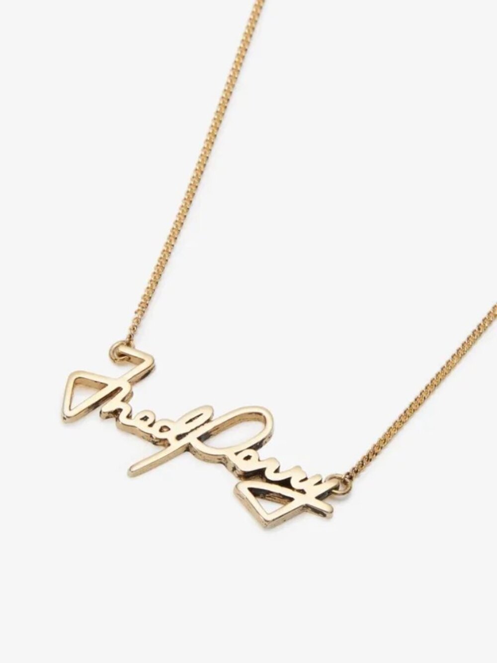 Fred Perry Signature Pendant 18" Gold Color Necklace